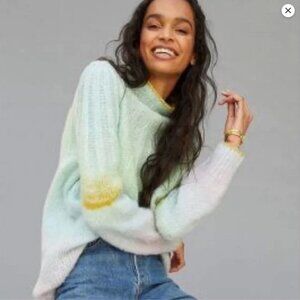 ANTHROPOLOGIE NWOT Perri Ombre Tunic Pullover Oversized Sweater XS